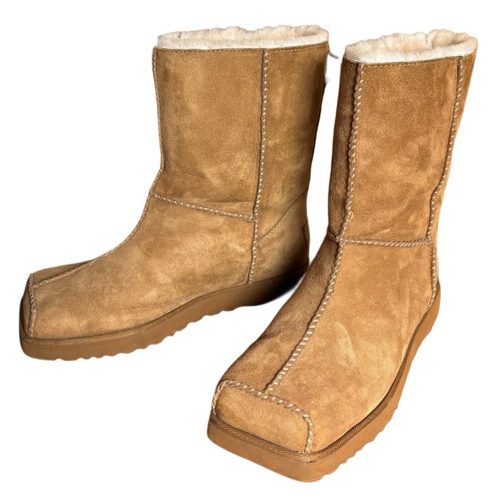 Eckhaus Latta x UGG square-toed shearling boots